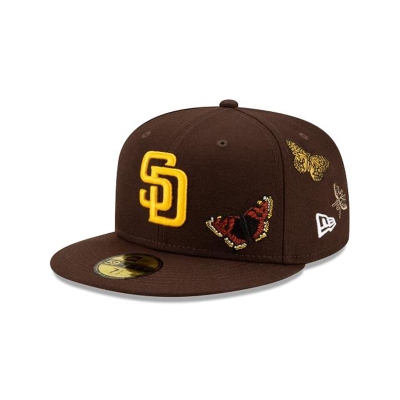 San Diego Padres Gorra | New Era MLB X Felt 59fifty Fitted Cap Mexico - Marrom